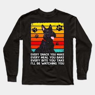 Whisker Whispers Terrier Every Snack You Make Statement Tee Extravaganza Long Sleeve T-Shirt